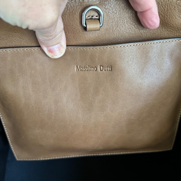 Massimo Dutti Nappa Leather Maxi Tote Bag - Beige - Picture 7 of 12